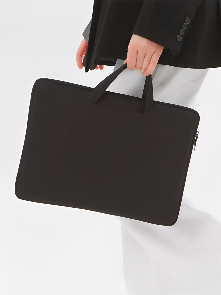 Housse pour ordinateur portable, poignée intégrée, design fin, anti - choc, format 15,6 pouces, sac de pc, modèle Nora - Housse - Noir 12"