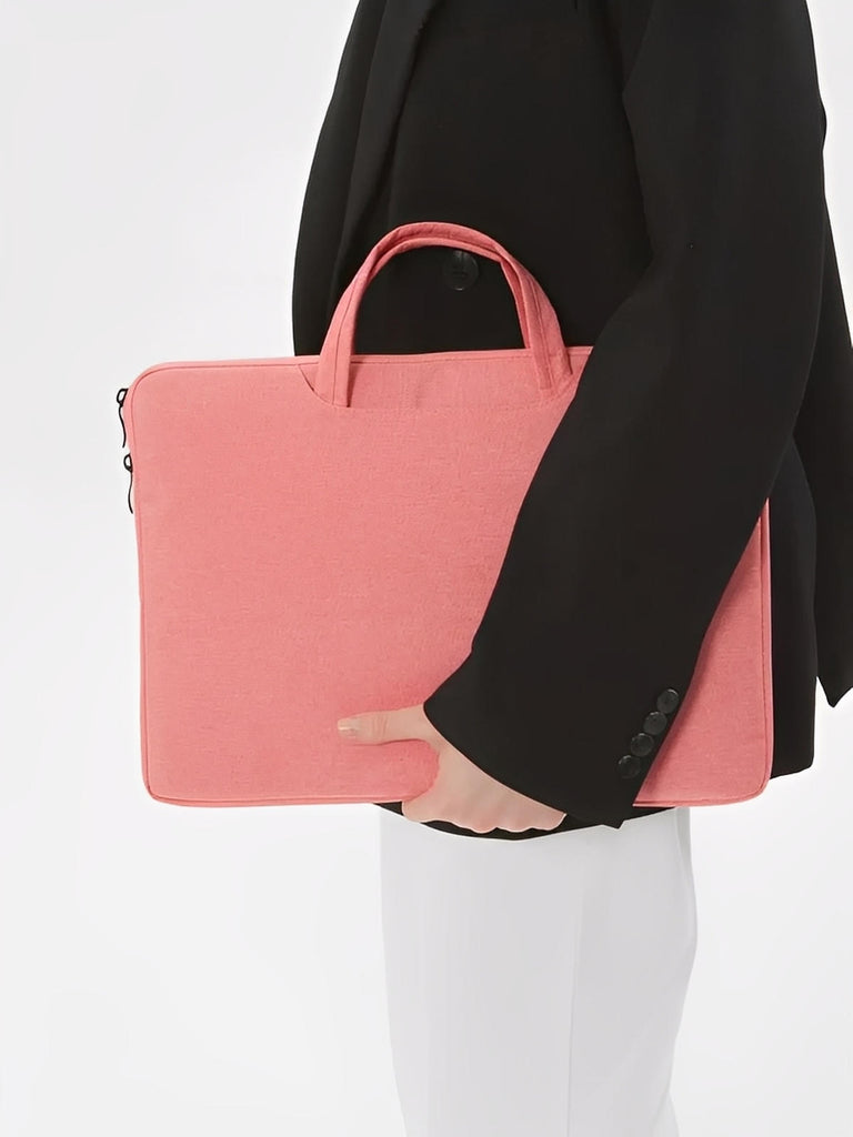 Housse pour ordinateur portable, poignée intégrée, design fin, anti - choc, format 15,6 pouces, sac de pc, modèle Nora - Housse - Rose 12"