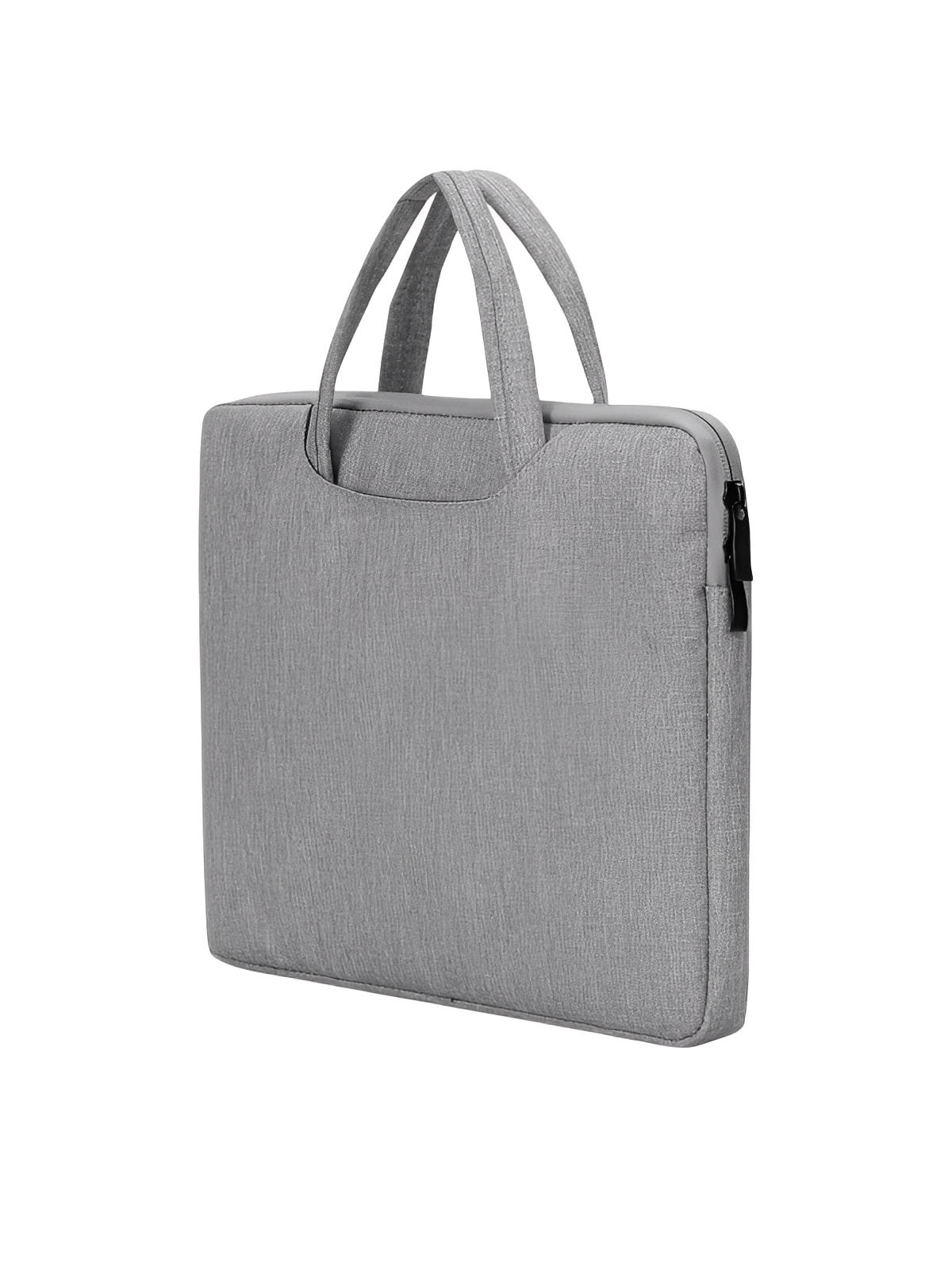 Housse pour ordinateur portable, poignée intégrée, design fin, anti - choc, format 15,6 pouces, sac de pc, modèle Nora - Housse - Gris 12"