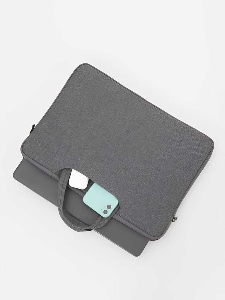Housse pour ordinateur portable, poignée intégrée, design fin, anti - choc, format 15,6 pouces, sac de pc, modèle Nora - Housse - Gris foncé 12"
