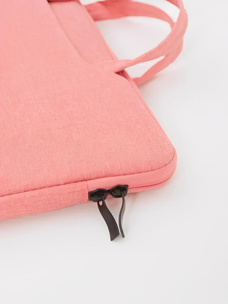 Housse pour ordinateur portable, poignée intégrée, design fin, anti - choc, format 15,6 pouces, sac de pc, modèle Nora - Housse - Rose 12"