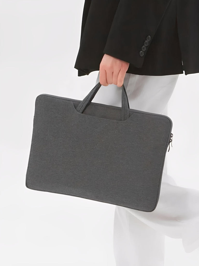 Housse pour ordinateur portable, poignée intégrée, design fin, anti - choc, format 15,6 pouces, sac de pc, modèle Nora - Housse - Gris foncé 12"