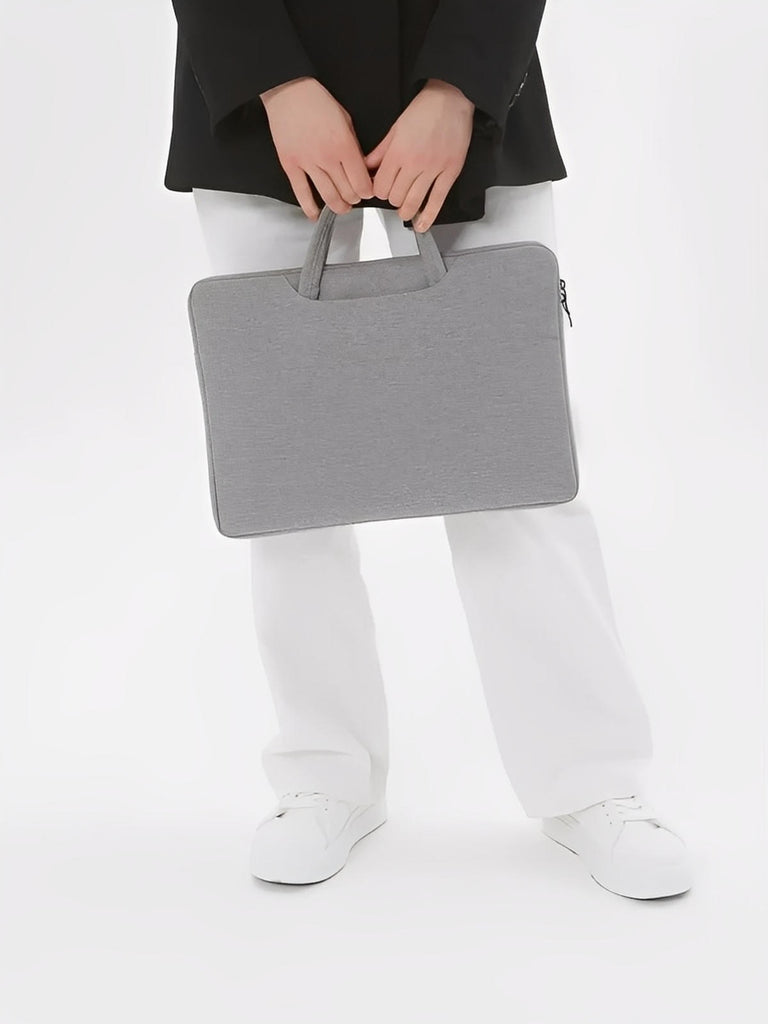 Housse pour ordinateur portable, poignée intégrée, design fin, anti - choc, format 15,6 pouces, sac de pc, modèle Nora - Housse - Gris 12"