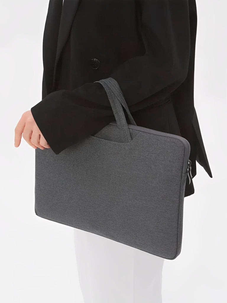 Housse pour ordinateur portable, poignée intégrée, design fin, anti - choc, format 15,6 pouces, sac de pc, modèle Nora - Housse - Gris foncé 12"