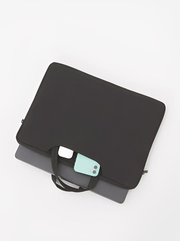 Housse pour ordinateur portable, poignée intégrée, design fin, anti - choc, format 15,6 pouces, sac de pc, modèle Nora - Housse - Noir 12"