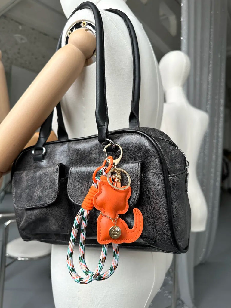 Bijou de sac chat, porte-clés doux, cordon téléphone, breloque fantaisie, accessoire tendance, modèle Cata