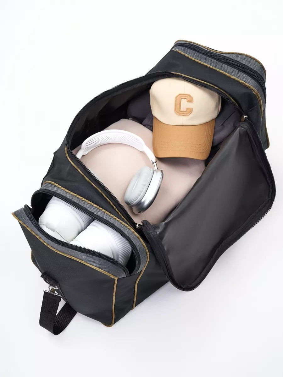 Sac de voyage homme, sac sport 60L, grand sac week-end, sac épaule résistant, sac compartiment chaussures, modèle Mauro