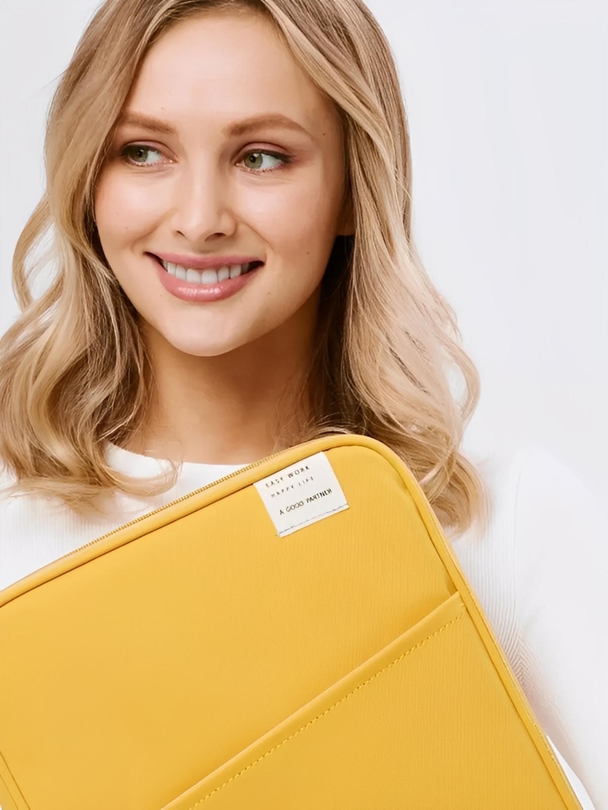 ousse ordinateur portable, housse MacBook, protection tablette, sacoche fine, étui déperlant, modèle Constance - Housse - Jaune M
