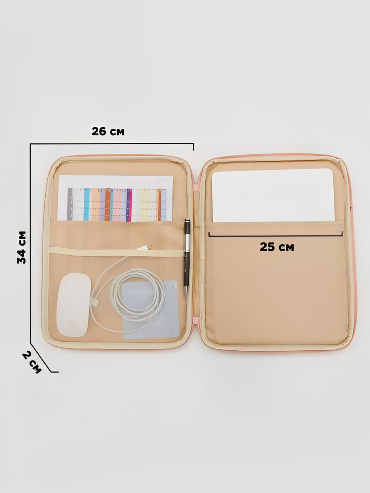 ousse ordinateur portable, housse MacBook, protection tablette, sacoche fine, étui déperlant, modèle Constance - Housse - Rose M