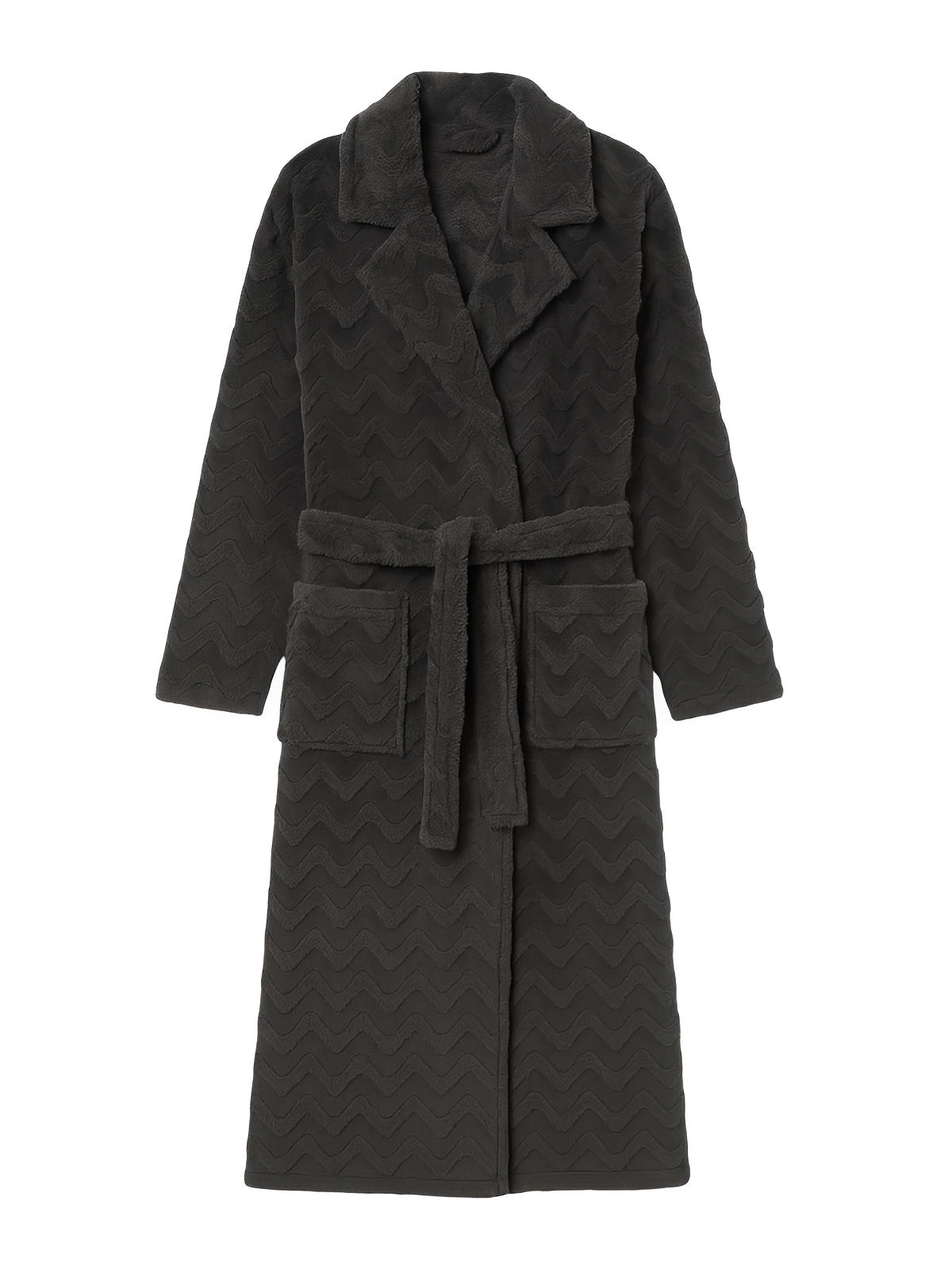 Peignoir polaire long, douceur exceptionnelle, confort cocooning, chaleur hivernale, unisexe, plusieurs coloris, ceinture amovible, modèle Ernome - Peignoir - Gris M