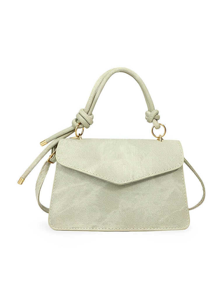Petit sac à main carré rigide femme, simili vegan, magnétique, urbain tendance, modèle Katerine - Sac à main - Blanc