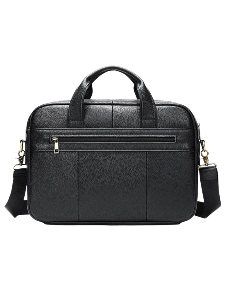 Porte - documents homme en cuir, sac ordinateur portable 14 pouces, sac bandoulière, sac business, sac de professeur, école, modèle Amard - Porte - document - Noir