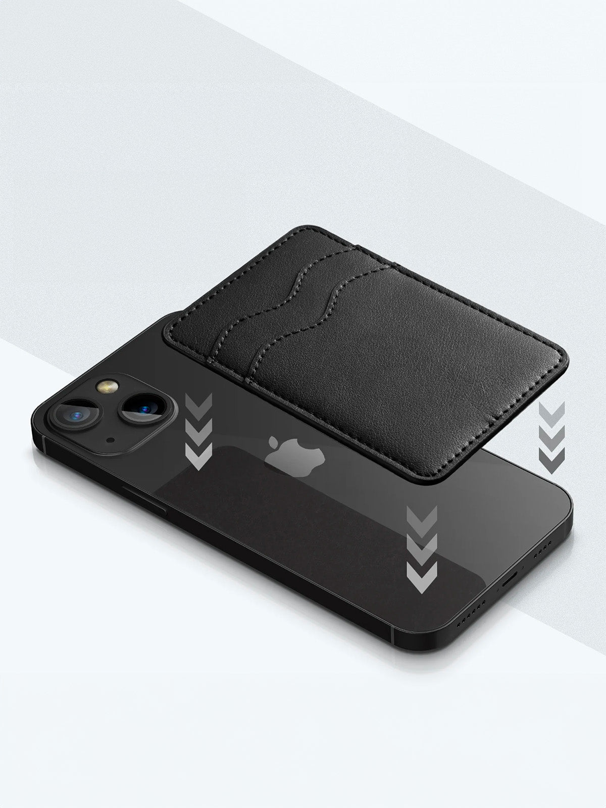 Portefeuille carte téléphone, cuir noir, format ultra - fin, RFID sécurisé, design magnétique, modèle Axion - Porte - feuille - Noir