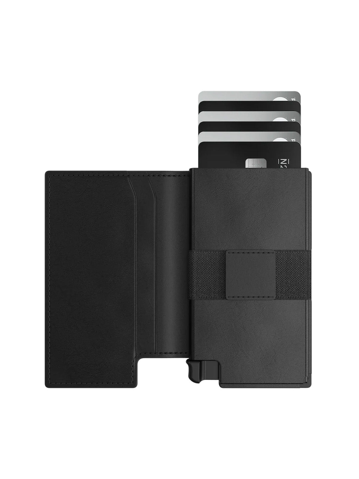 Portefeuille compact cuir RFID, rangement cartes, compatible AirTag, ouverture rapide, porte - billets intégré, modèle Taylor - Porte - feuille - Noir