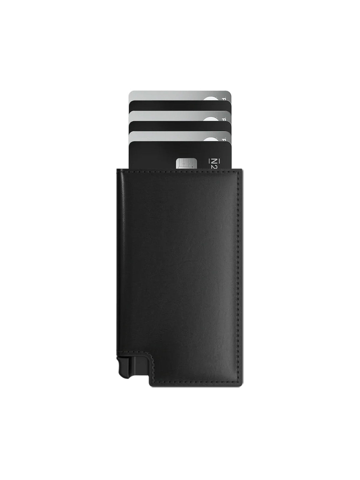 Portefeuille compact cuir RFID, rangement cartes, compatible AirTag, ouverture rapide, porte - billets intégré, modèle Taylor - Porte - feuille - Noir