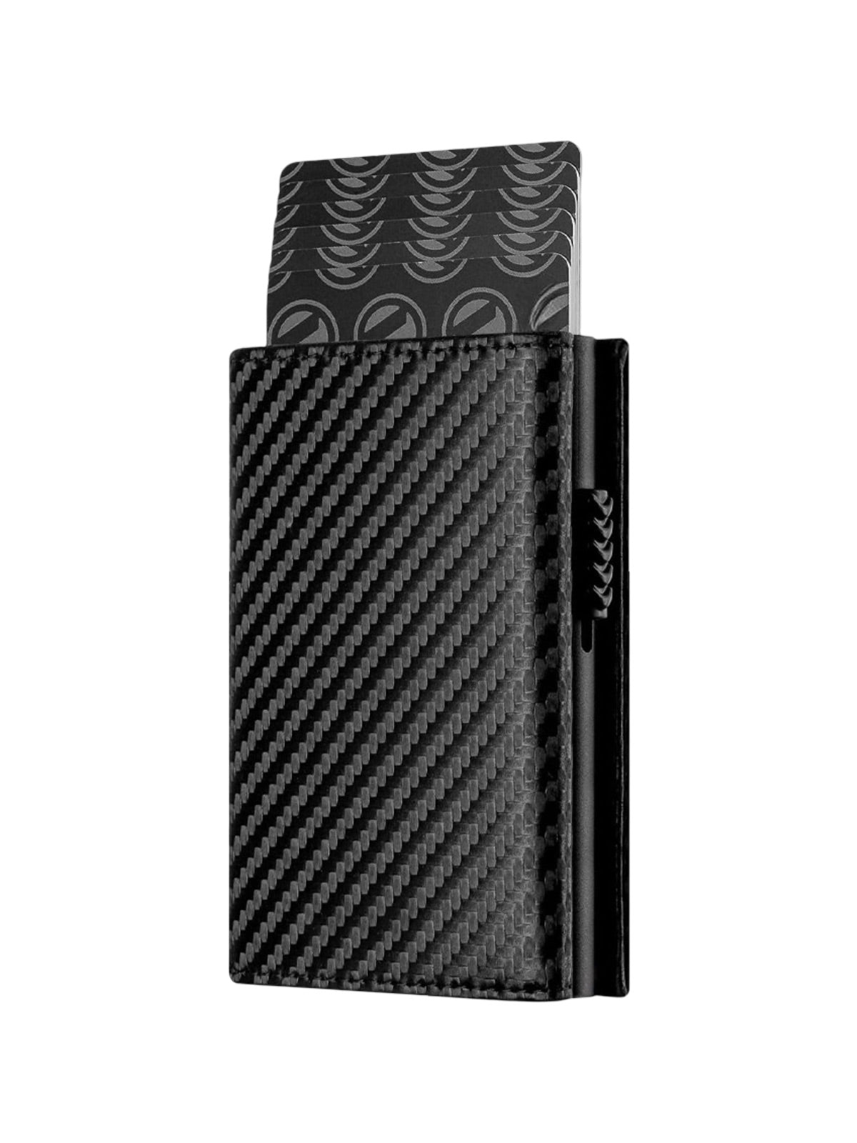 Portefeuille homme compact RFID, simili vegan, porte - cartes aluminium, monnaie, billets, carte identité, modèle Slyx - Porte - feuille - Carbone