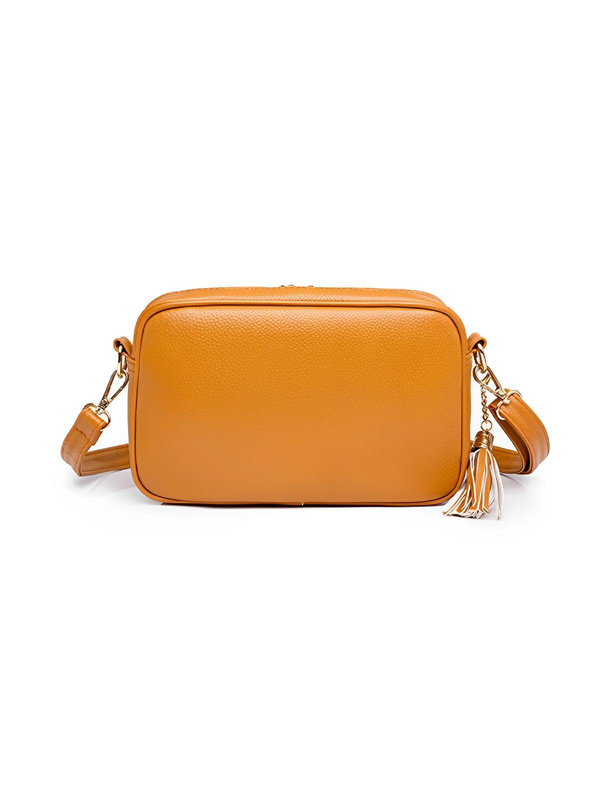 Sac à bandoulière femme, petit format, simili vegan grainé, tendance, idéal quotidien, Annie - Sac Bandoulière - Marron