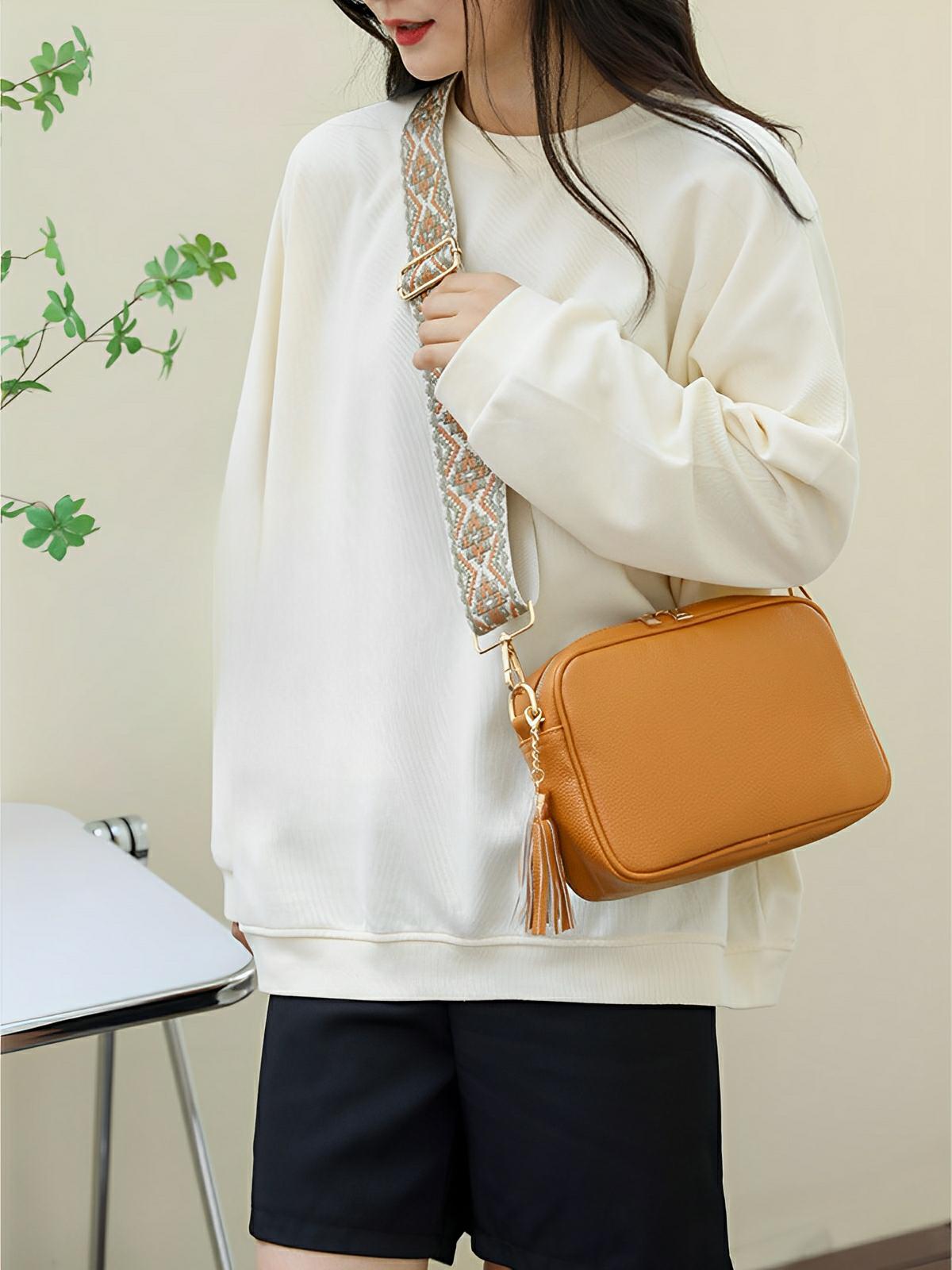 Sac à bandoulière femme, petit format, simili vegan grainé, tendance, idéal quotidien, Annie - Sac Bandoulière - Bleu