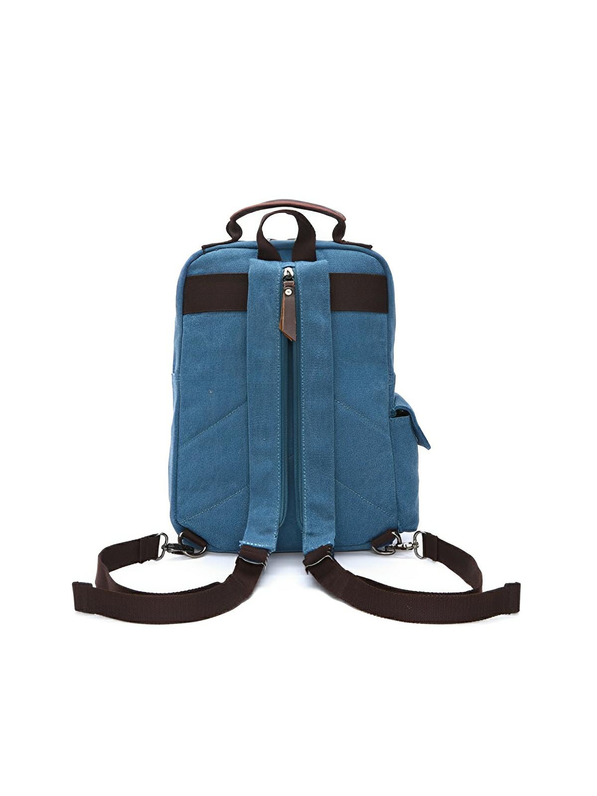 Sac à dos en toile, pour femme, imperméable compact, mixte voyage, urbain multi - fonction, modèle Elinda - Sac à dos - Bleu clair