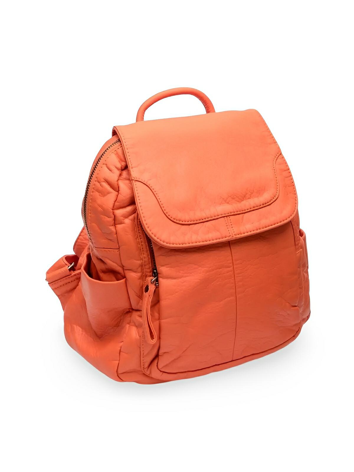 Sac à dos femme, design moderne, simili vegan, léger, spacieux, usage quotidien, voyage, travail, modèle Kaella - Sac à dos - Brun