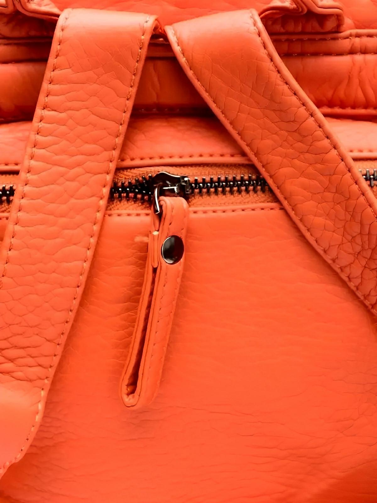 Sac à dos femme, design moderne, simili vegan, léger, spacieux, usage quotidien, voyage, travail, modèle Kaella - Sac à dos - Brun