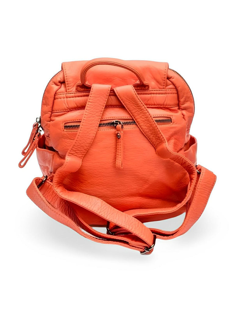 Sac à dos femme, design moderne, simili vegan, léger, spacieux, usage quotidien, voyage, travail, modèle Kaella - Sac à dos - Brun
