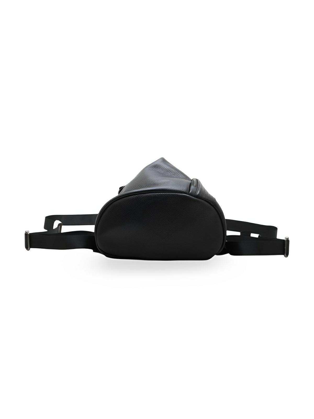 Sac à dos femme en simili vegan véritable, design tendance, grande capacité, fonction anti - vol, bretelles réglables, modèle Baya - Sac à dos - Noir