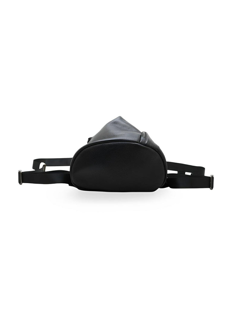Sac à dos femme en simili vegan véritable, design tendance, grande capacité, fonction anti - vol, bretelles réglables, modèle Baya - Sac à dos - Noir
