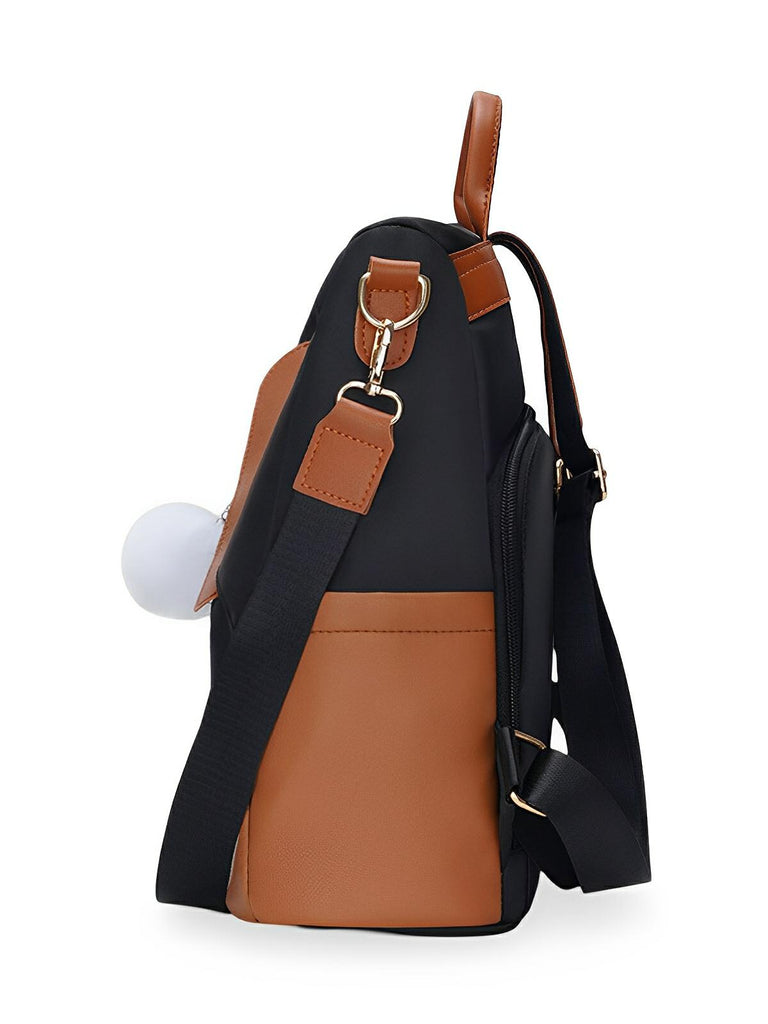 Sac à dos femme, grand format, tissu Oxford, antivol et imperméable, idéal quotidien et voyage, modèle Anna - Sac à dos - Noir