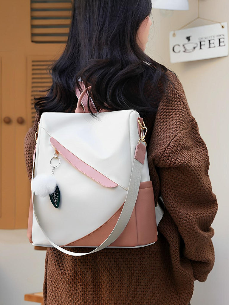 Sac à dos femme, grand format, tissu Oxford, antivol et imperméable, idéal quotidien et voyage, modèle Anna - Sac à dos - Vert
