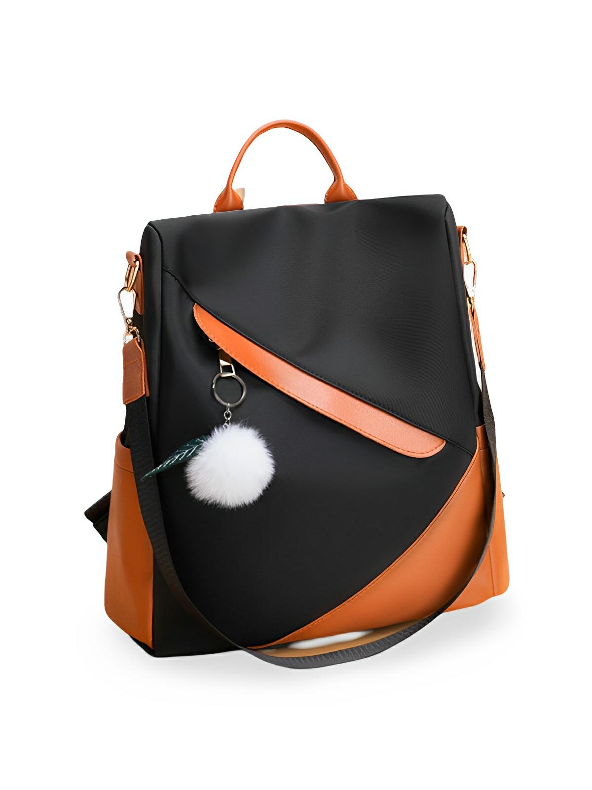 Sac à dos femme, grand format, tissu Oxford, antivol et imperméable, idéal quotidien et voyage, modèle Anna - Sac à dos - Noir