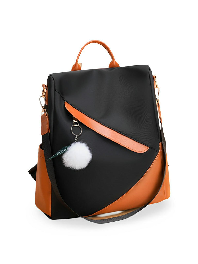 Sac à dos femme, grand format, tissu Oxford, antivol et imperméable, idéal quotidien et voyage, modèle Anna - Sac à dos - Noir