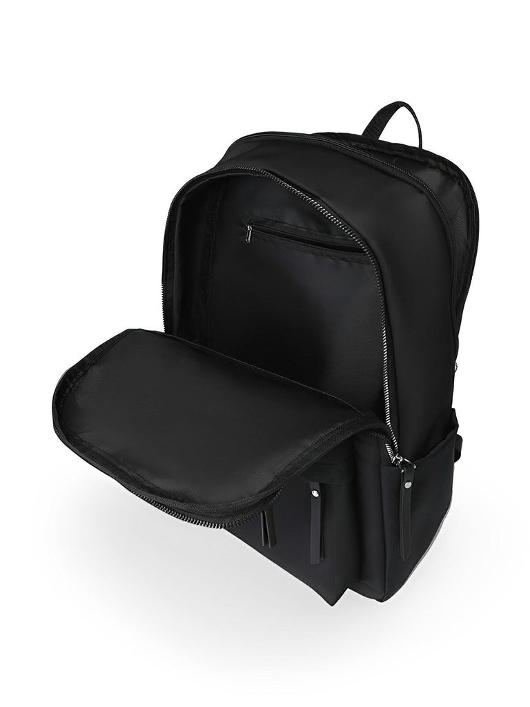 Sac à dos femme, grande capacité, compartiment ordinateur, nylon imperméable, voyage, univers, modèle Alia - Sac à dos - Noir