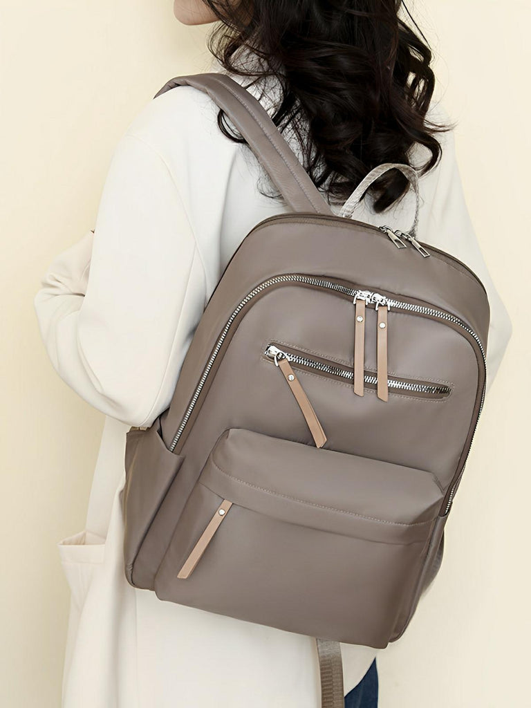 Sac à dos femme, grande capacité, compartiment ordinateur, nylon imperméable, voyage, univers, modèle Alia - Sac à dos - Noir