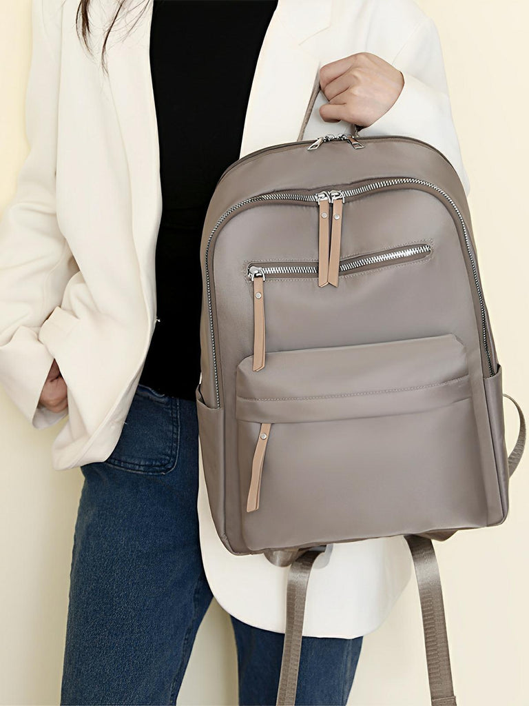 Sac à dos femme, grande capacité, compartiment ordinateur, nylon imperméable, voyage, univers, modèle Alia - Sac à dos - Noir