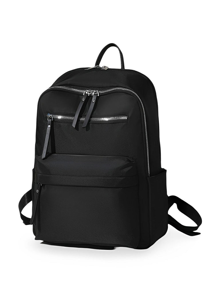 Sac à dos femme, grande capacité, compartiment ordinateur, nylon imperméable, voyage, univers, modèle Alia - Sac à dos - Noir