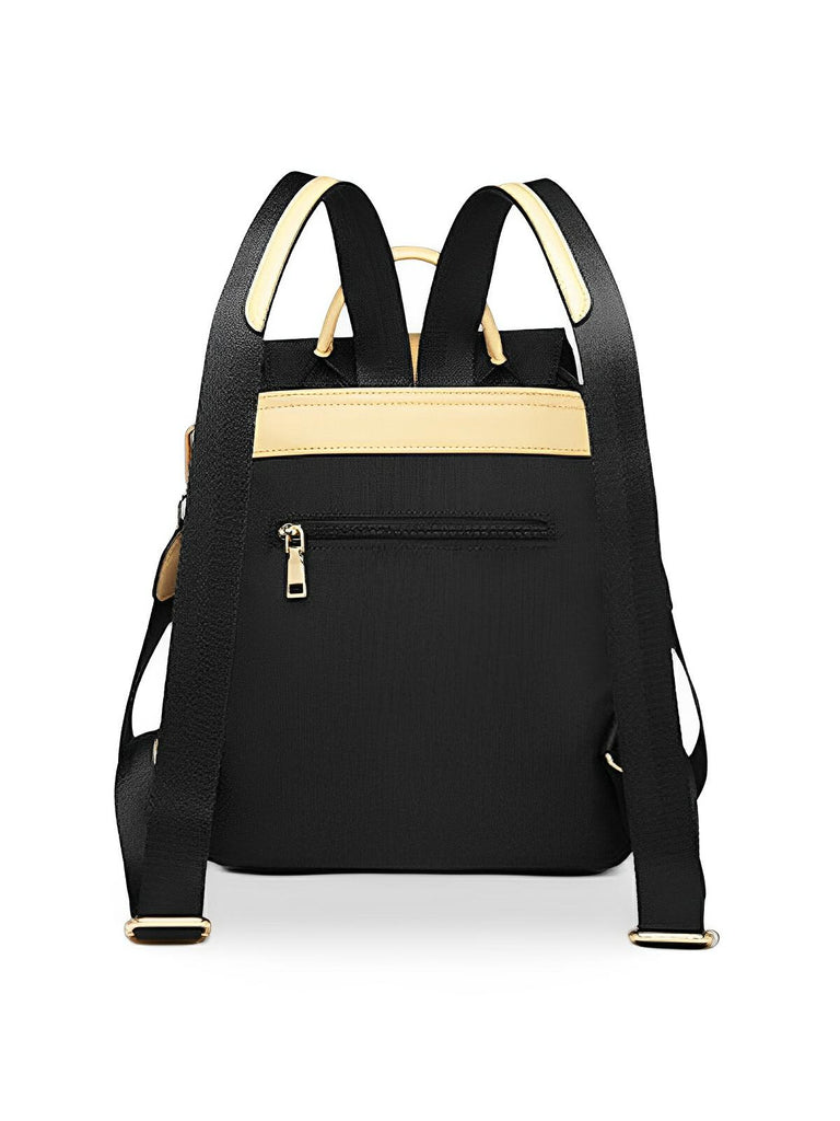 Sac à dos femme, imperméable, léger, compact, usage quotidien, nylon, modèle Emline - Sac à dos - Noir