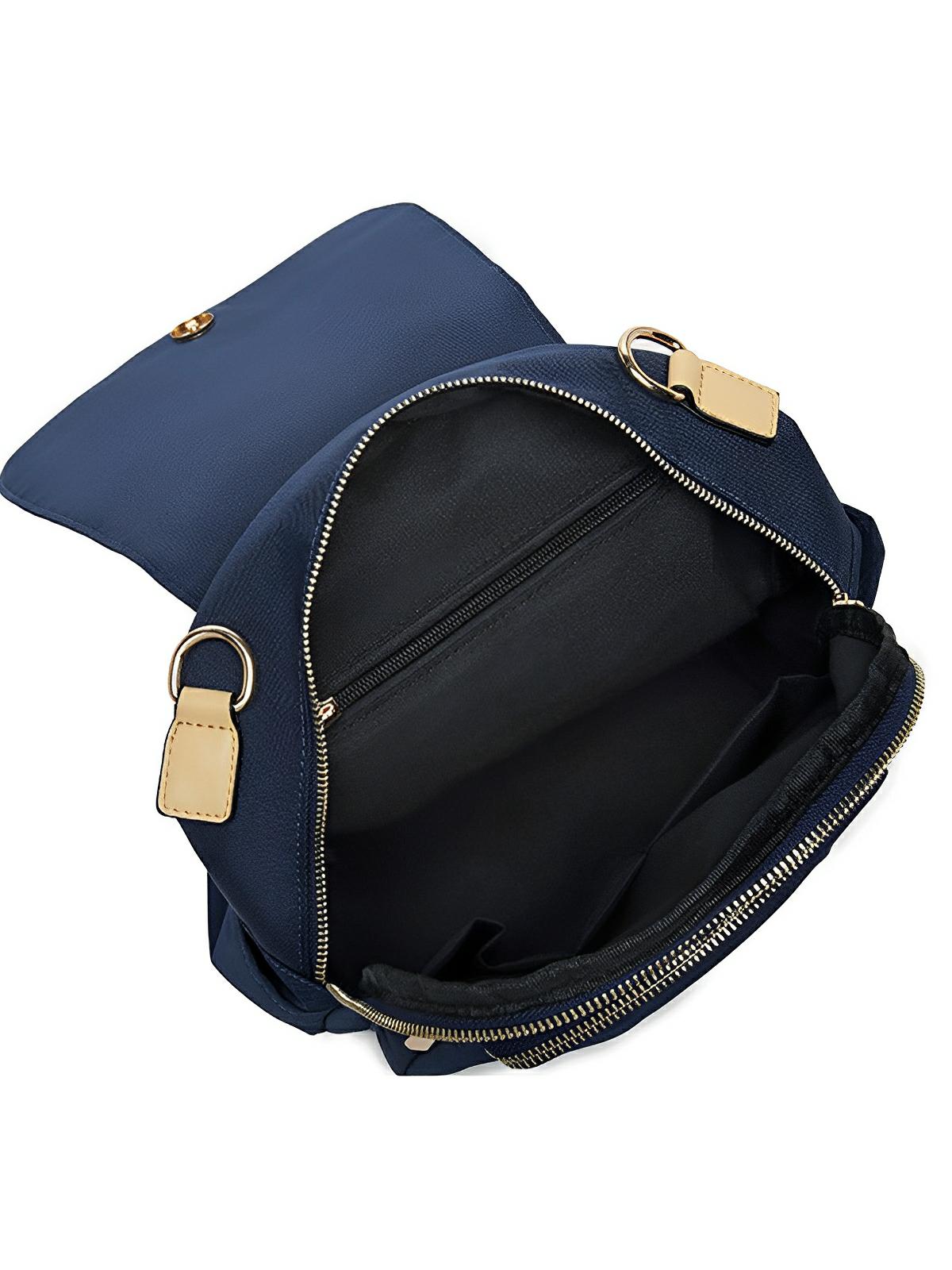 Sac à dos femme, imperméable, léger, compact, usage quotidien, nylon, modèle Emline - Sac à dos - Bleu