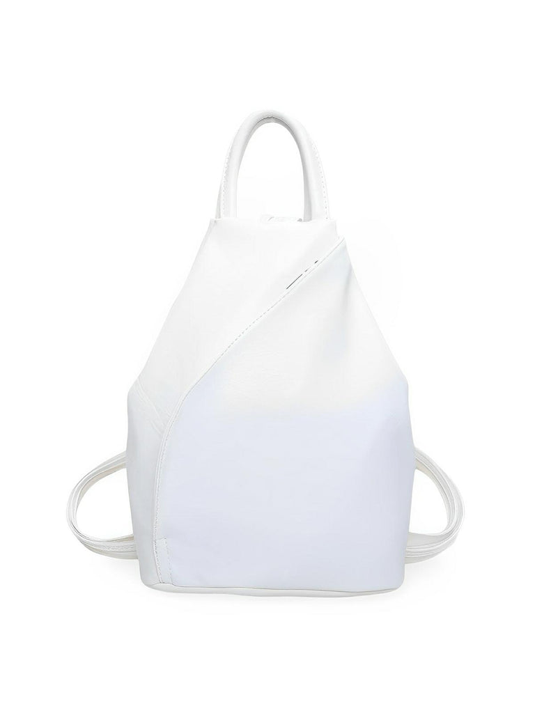 Sac à dos femme, simili vegan, léger, grande capacité, usage quotidien, modèle Tamara - Sac à dos - Blanc