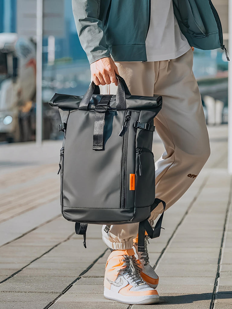 Sac à dos imperméable pour ordinateur, compagnon de voyage urbain, grand format léger et résistant, modèle Daniel - Sacoche - Gris