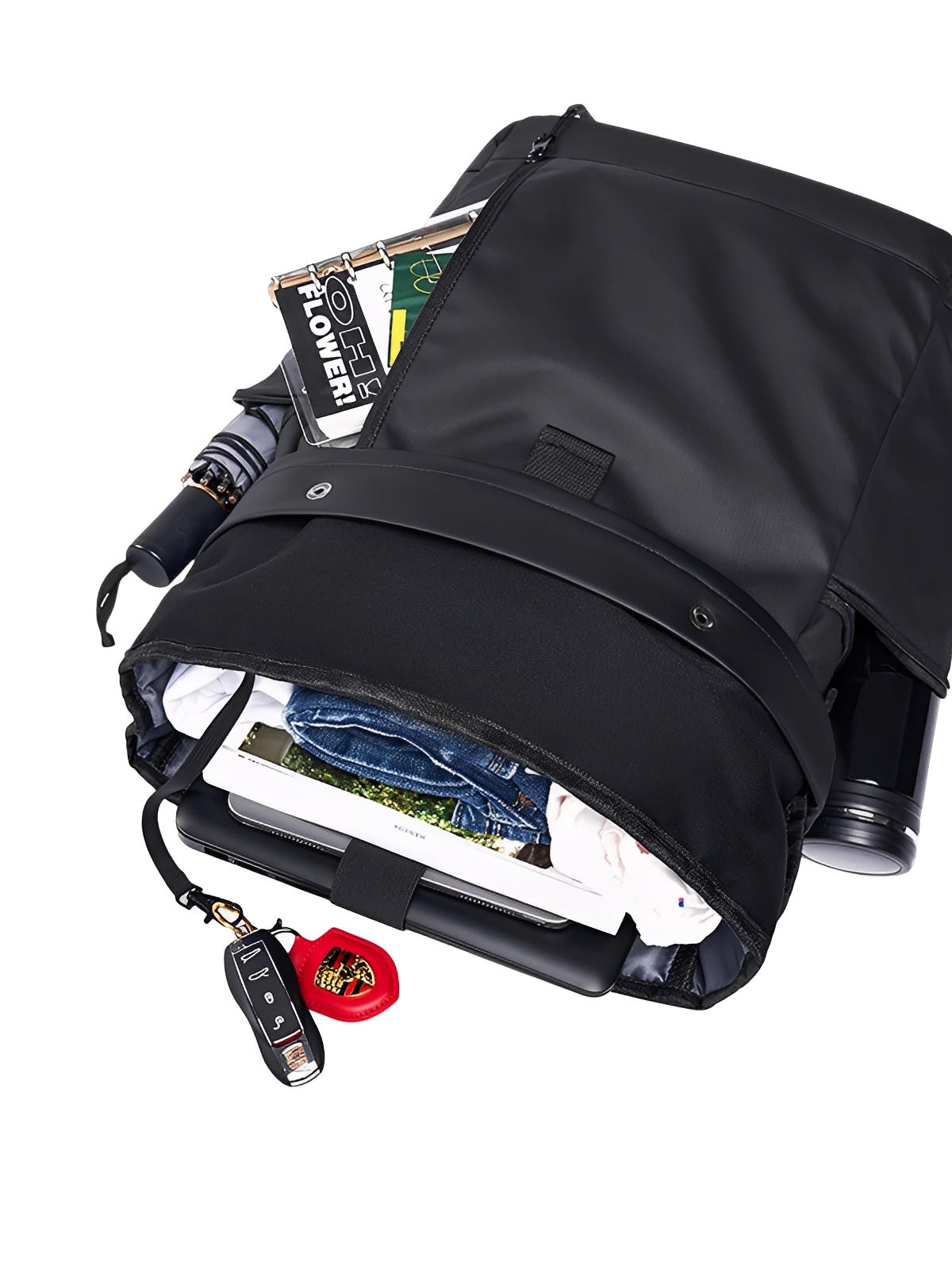 Sac à dos imperméable pour ordinateur, compagnon de voyage urbain, grand format léger et résistant, modèle Daniel - Sacoche - Noir