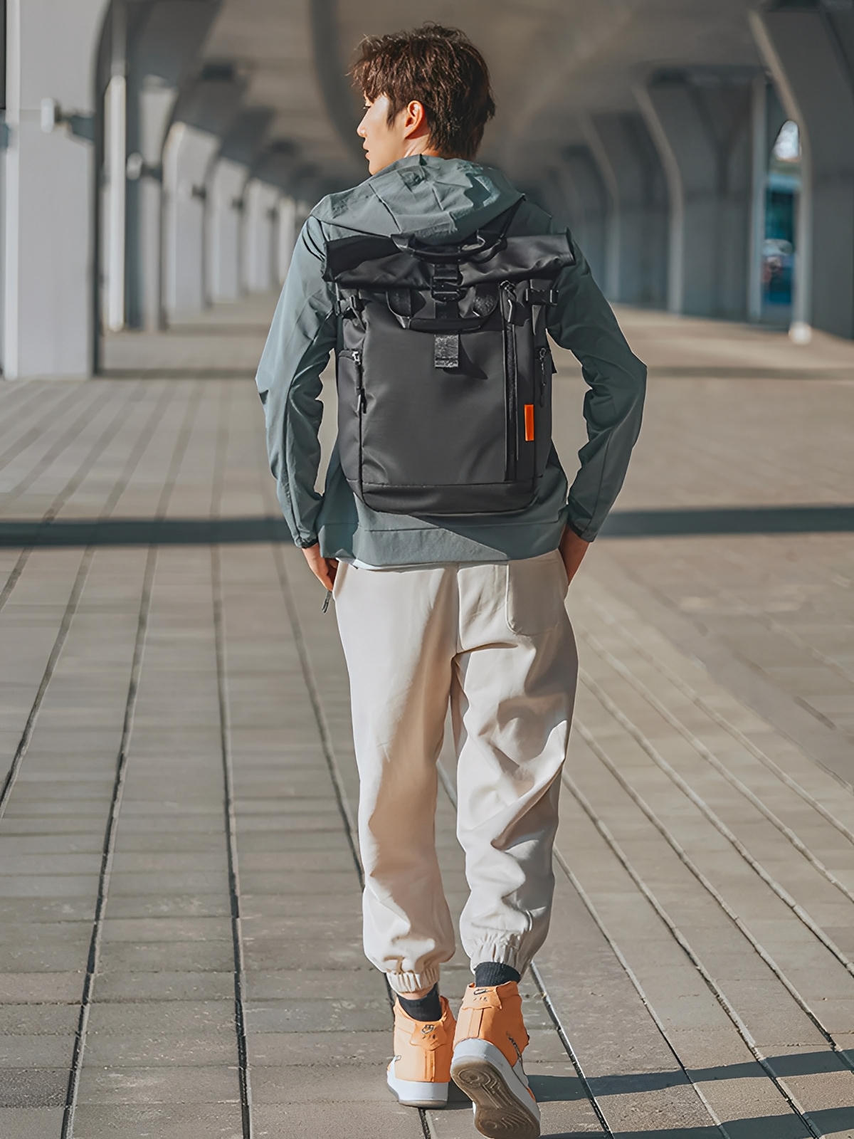 Sac à dos imperméable pour ordinateur, compagnon de voyage urbain, grand format léger et résistant, modèle Daniel - Sacoche - Gris