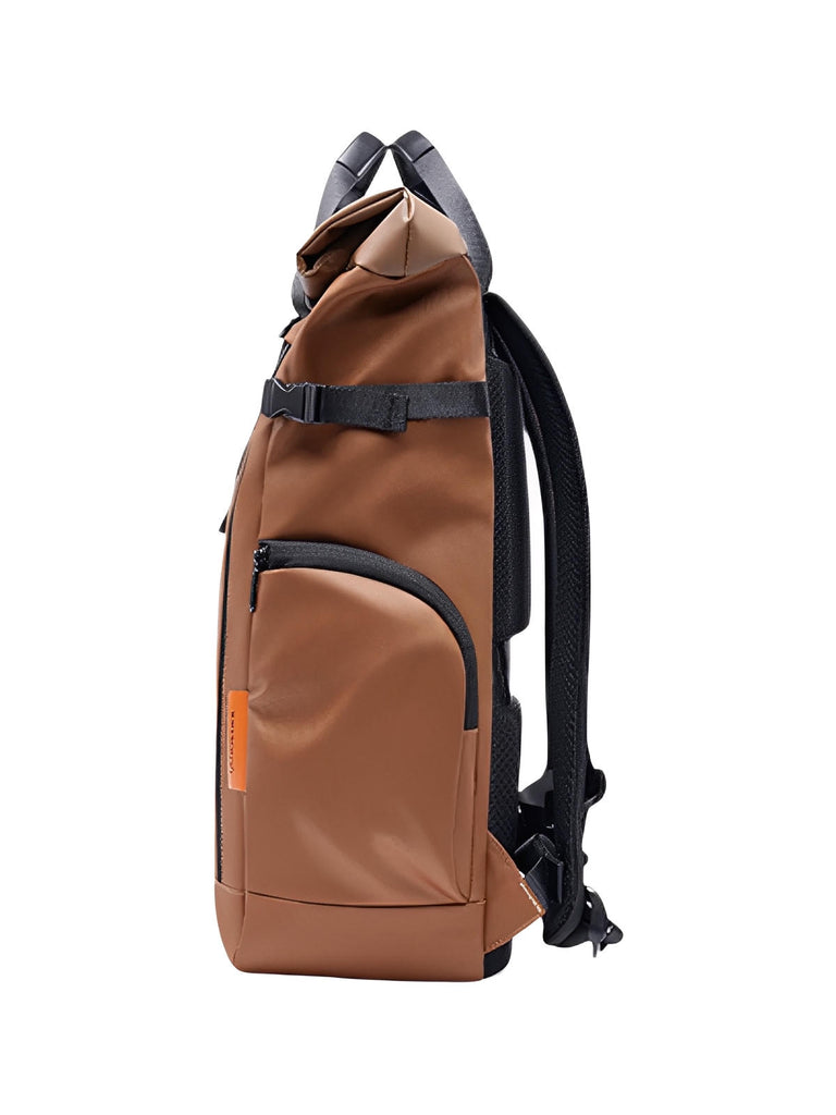 Sac à dos imperméable pour ordinateur, compagnon de voyage urbain, grand format léger et résistant, modèle Daniel - Sacoche - Marron