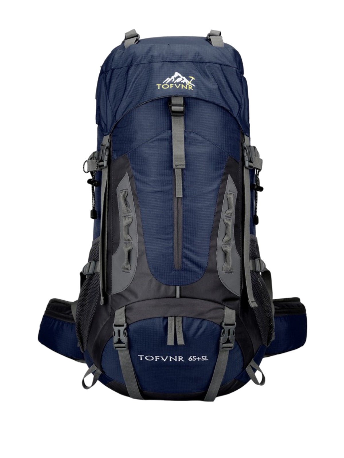 Sac à dos randonnée 65L, trekking, voyage, alpinisme, camping, sport outdoor, modèle Evero - Sac à dos - Bleu marine