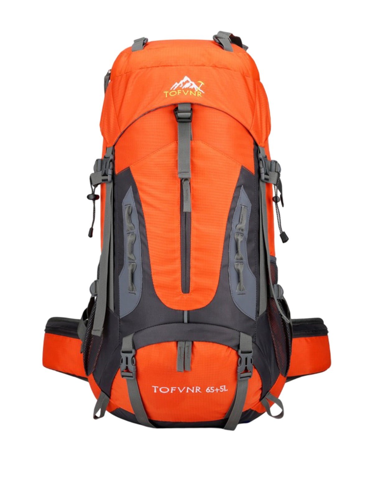 Sac à dos randonnée 65L, trekking, voyage, alpinisme, camping, sport outdoor, modèle Evero - Sac à dos - Orange