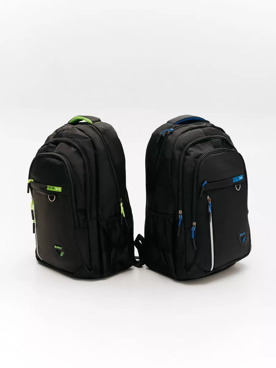 Sac à dos sport homme, grande capacité, compartiment ordinateur, dos matelassé, usage quotidien, modèle Brent - Sac à dos - Bleu