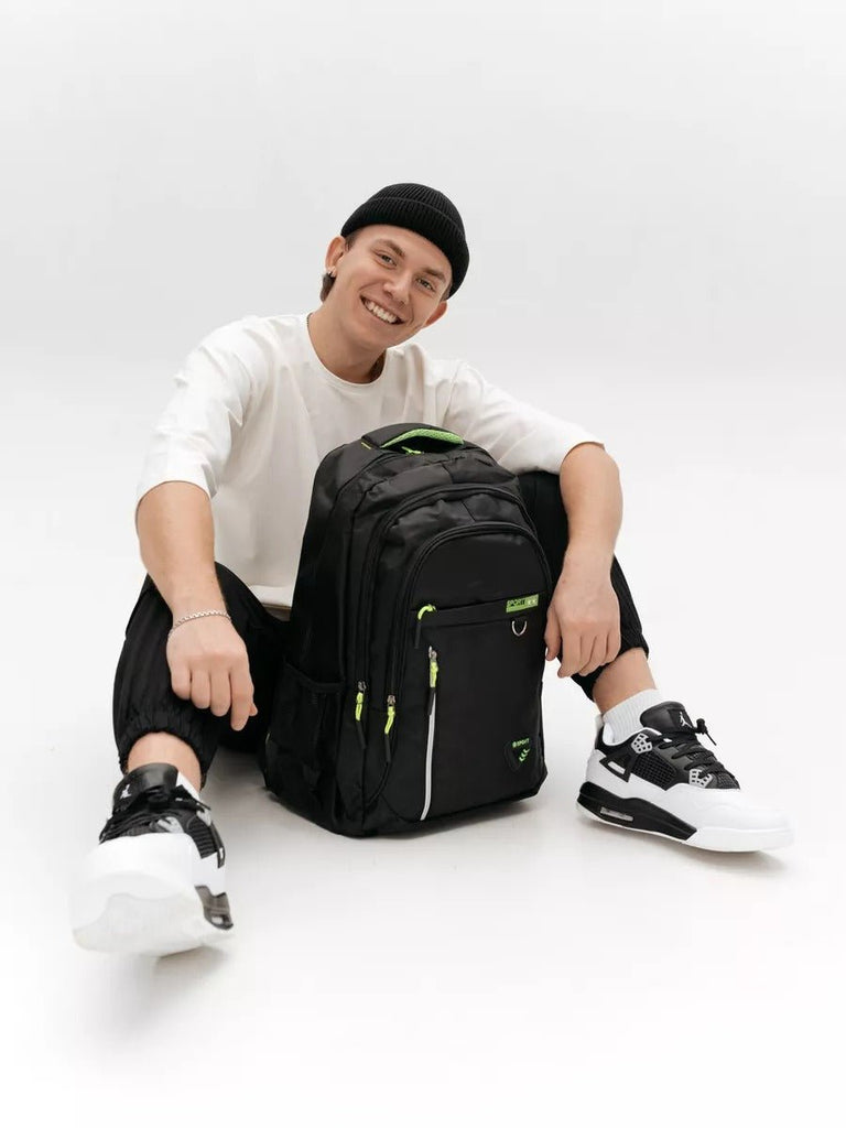 Sac à dos sport homme, grande capacité, compartiment ordinateur, dos matelassé, usage quotidien, modèle Brent - Sac à dos - Vert