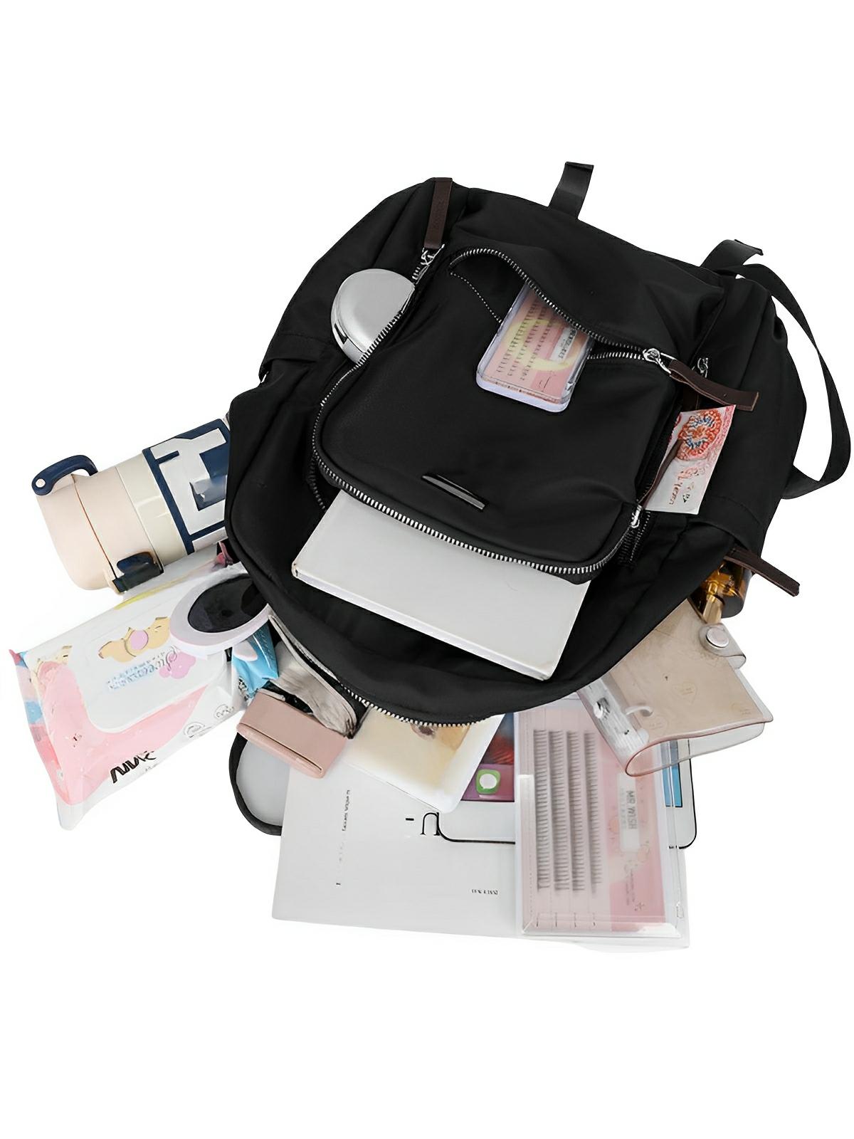 Sac à dos urbain femme, grande capacité, léger, multi - compartiments, voyage et quotidien, modèle Denise - Sac à dos - Noir