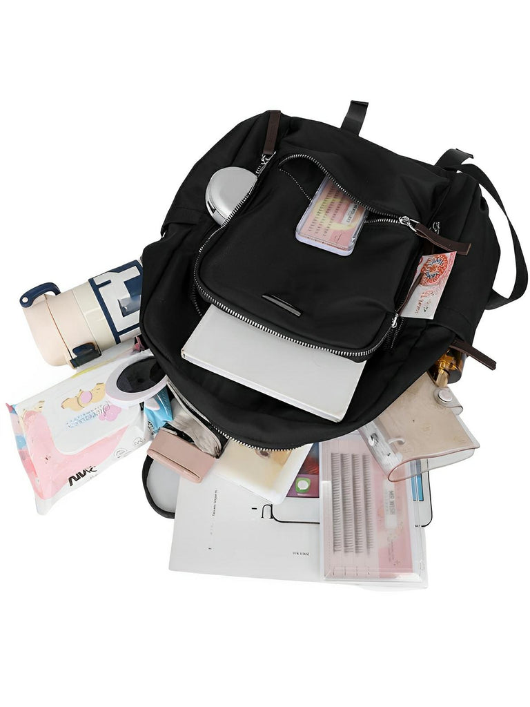 Sac à dos urbain femme, grande capacité, léger, multi - compartiments, voyage et quotidien, modèle Denise - Sac à dos - Noir