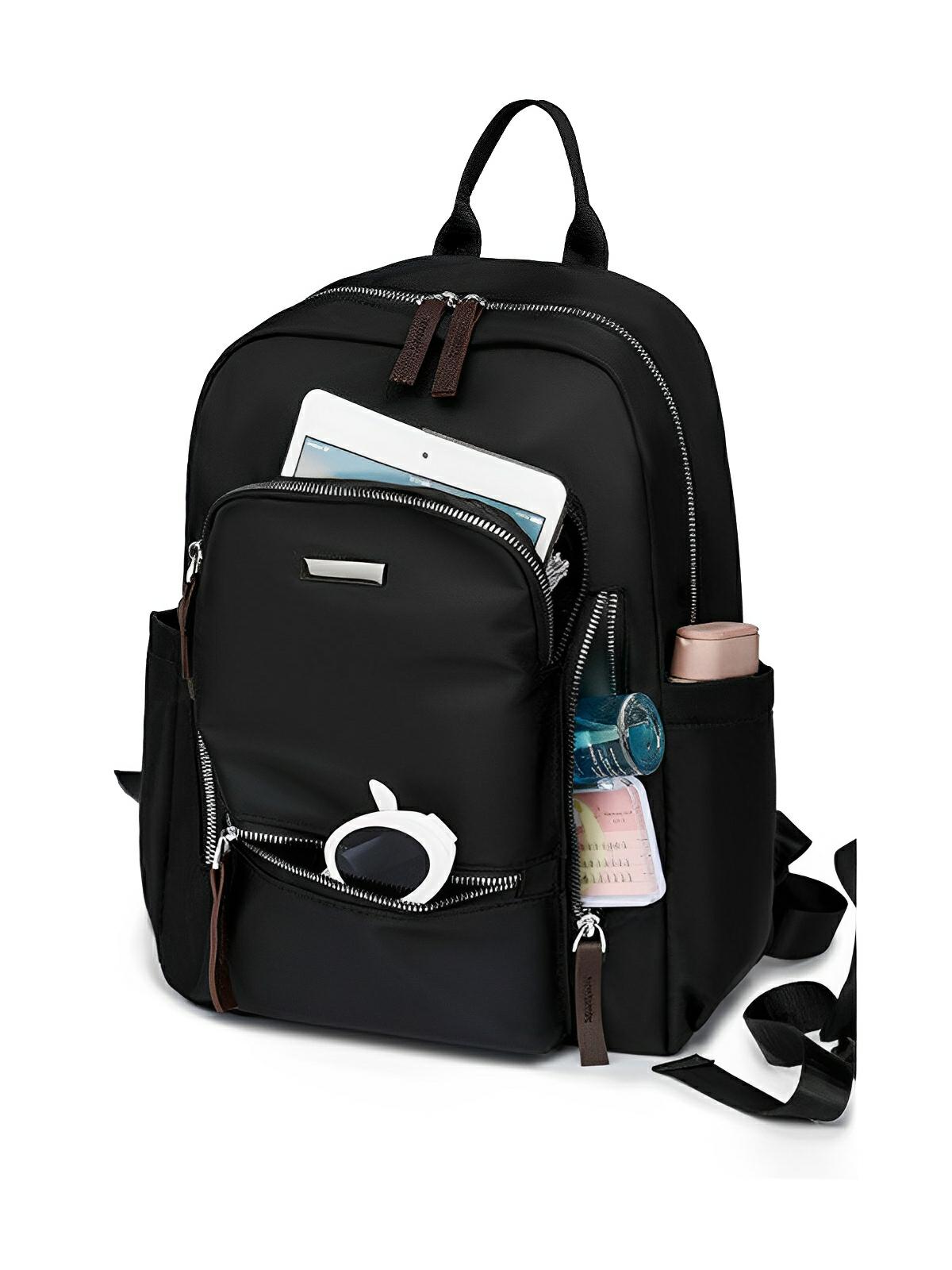 Sac à dos urbain femme, grande capacité, léger, multi - compartiments, voyage et quotidien, modèle Denise - Sac à dos - Noir